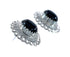 Onyx Genuine Sterling Silver Concho Post Stud Earrings AX129921